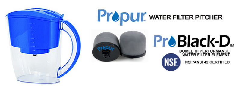 Propur water filtration pitcher Pro Black-D